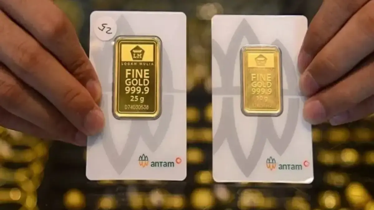 Harga emas turun tajam hari ini