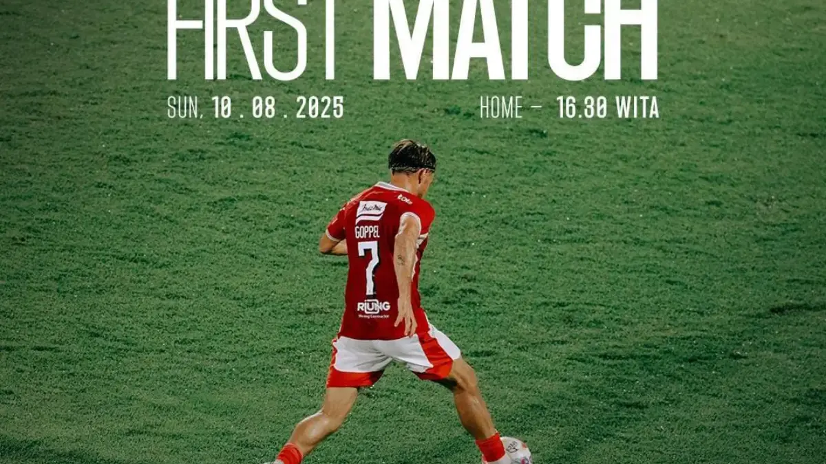 Pemain Bali United Thijmen Goppel saat latihan jelang laga Bali United vs Persik Kediri Liga 1 10 Agustus 2025