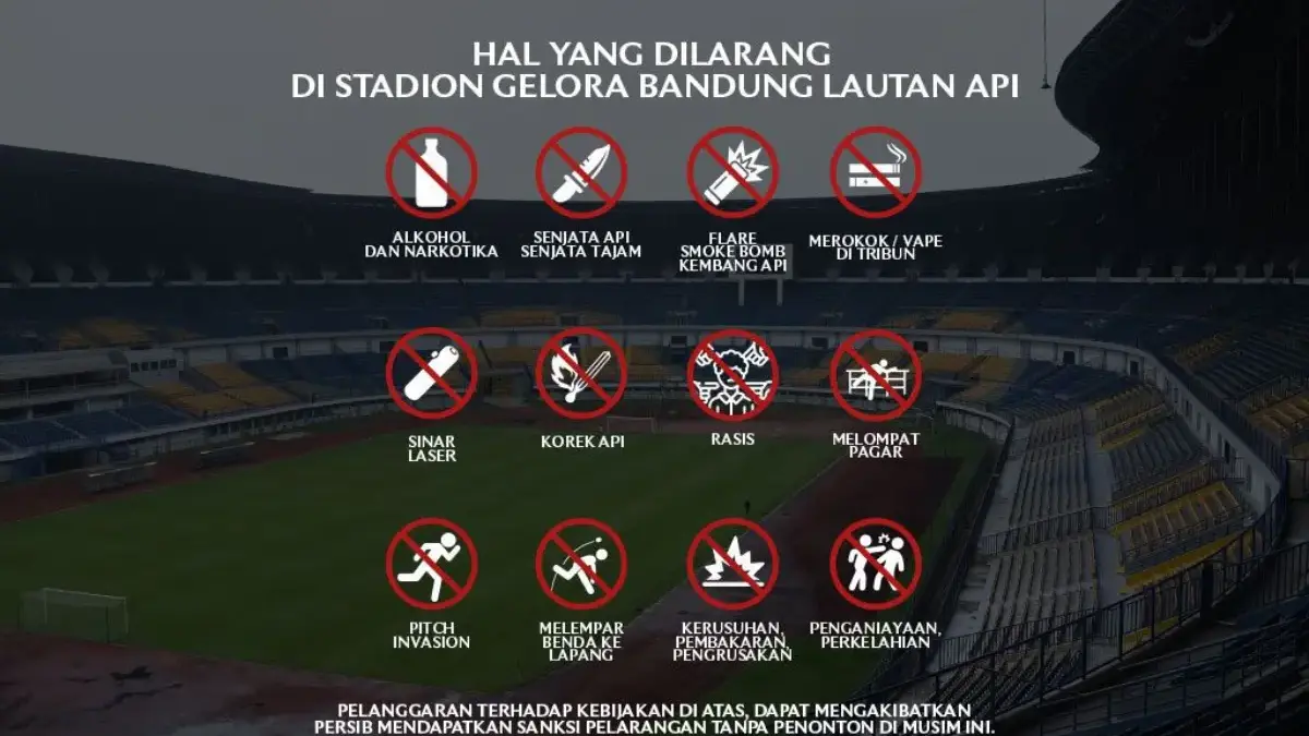 Pesta Biru PERSIB 2025 di GBLA: Simak Aturan dan Larangannya!