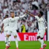 Pemain Real Madrid Kylian Mbappé dan Vinícius Júnior