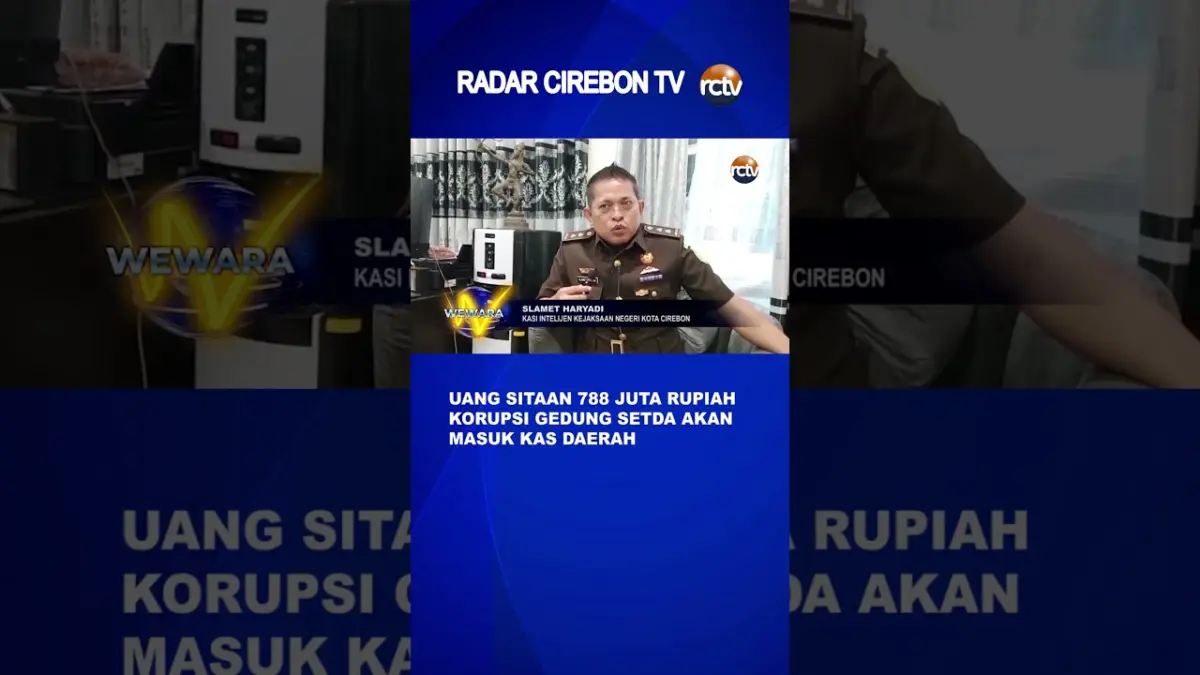 Uang Sitaan 788 Juta Rupiah Korupsi Gedung Setda Akan Masuk Kas Daerah