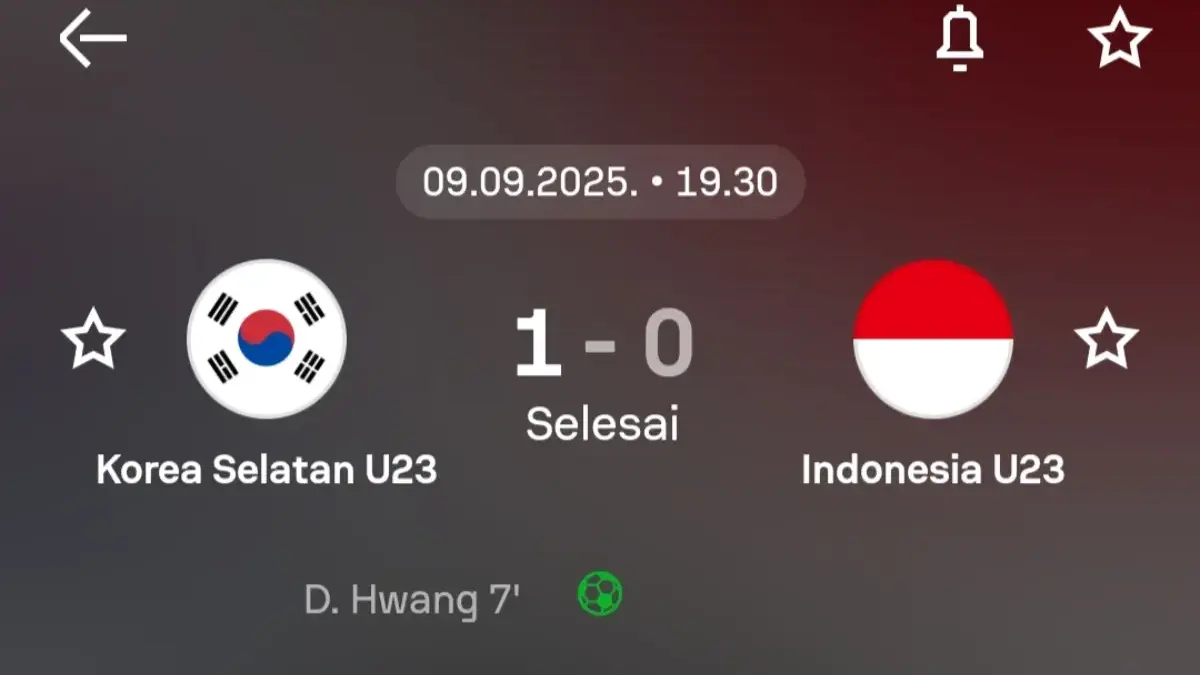 Skor Korsel Vs Indonesia U-23