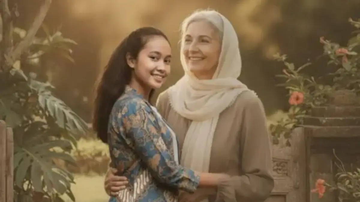 Video pelukan dengan orang tua