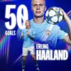 Erling Haaland pecahkan rekor Liga Champions, cetak gol ke-50 hanya dalam 49 laga
