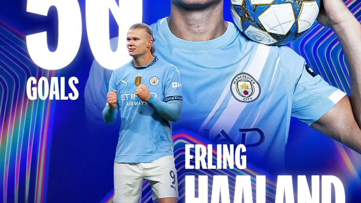 Erling Haaland pecahkan rekor Liga Champions, cetak gol ke-50 hanya dalam 49 laga