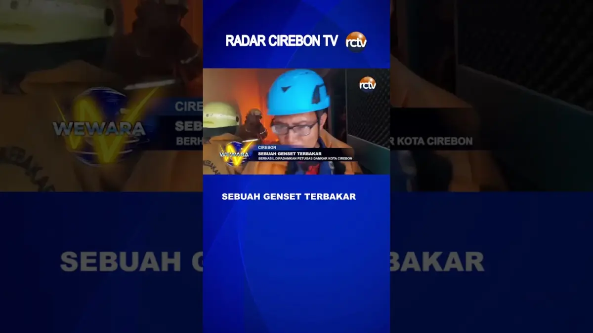 Sebuah Genset Terbakar