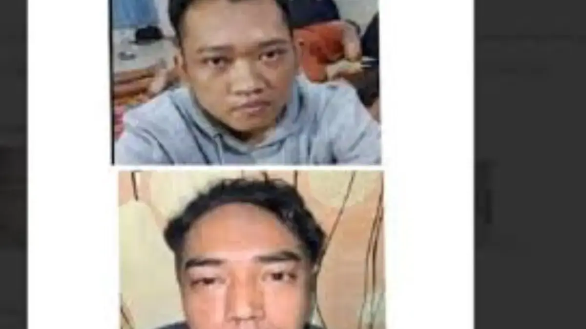 2 pelaku pembunuhan keluarga sahroni di indrmayu. Foto: tangkapan layar depan radarindramayu.id