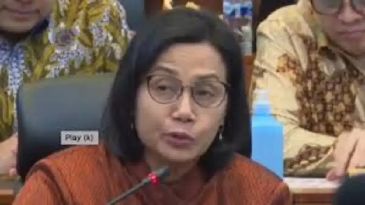 airlangga bantah sri mulyani mengundurkan diri dari kabinet. Foto: tangkapan layar depan radarcirebon.tv