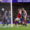 Momen gol Viktor Gyokeres ke gawang Atletico Madrid