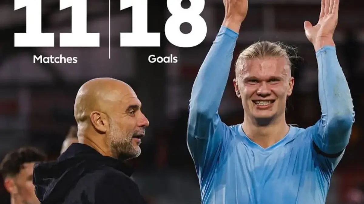 Erling Haaland bersama pelatihnya