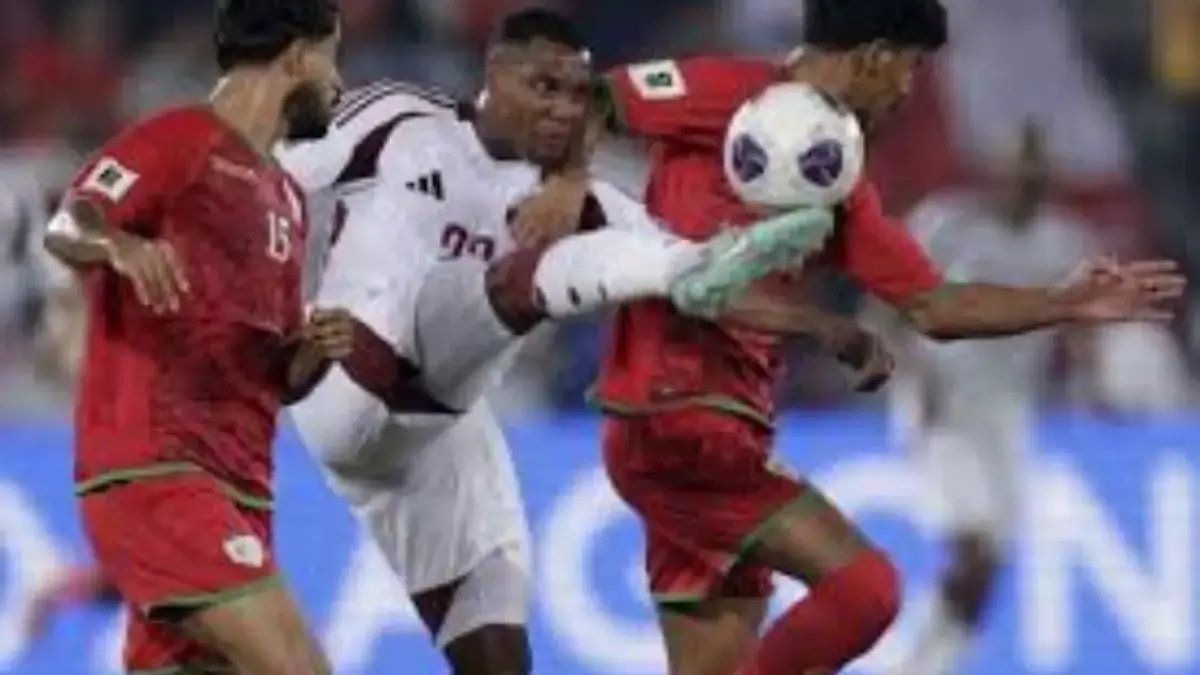 hasil pertandingan qatar vs oman. Foto: tangkapan layar depan radarcirebon.tv