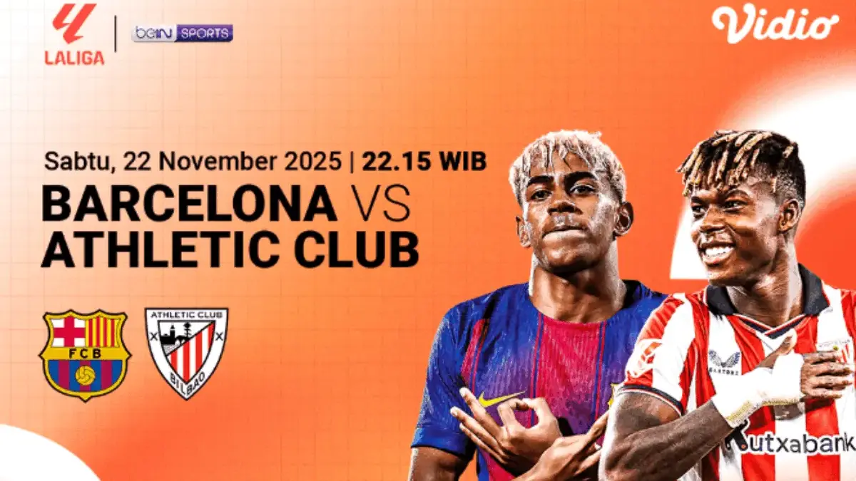 Nonton Live Streaming Pertandingan Barcelona vs Athletic Bilbao Pekan Ke-13 La Liga 2025/26 La Liga 2025/2026