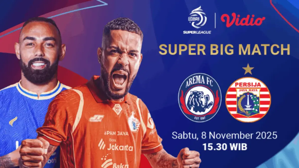 Jadwal BRI Super League 2025/2026: Pertandingan Arema FC vs Persija, Live Eksklusif di Platform Vidio! BRI Super League 2025/2026