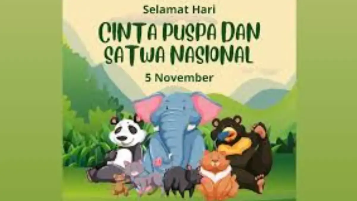 hari cinta puspa dan satwa nasional. ilustrasi:freepik