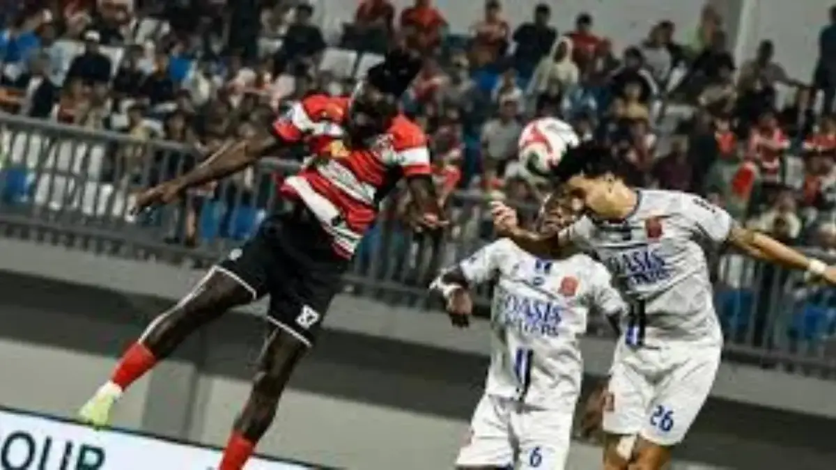 madura united vs jepara. Foto: tangkapan layar depan radarcirebon.tv