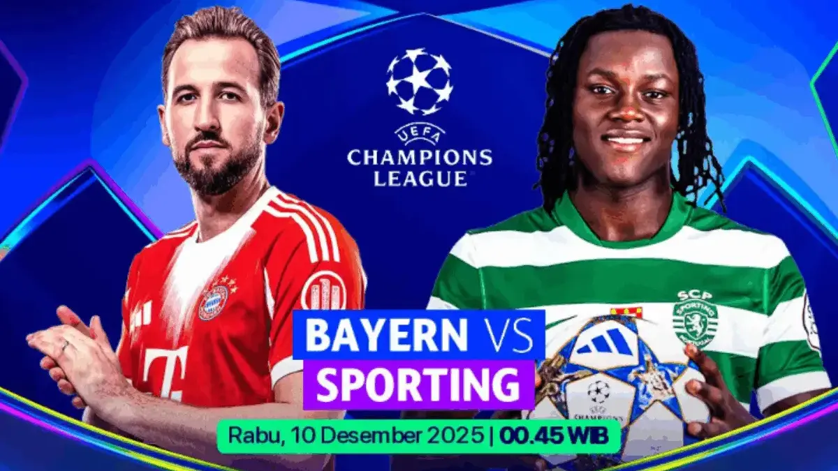 Siaran Langsung Pertandingan Bayern Munchen vs Sporting Lisbon di Liga Champion 2025 di SCTV Rabu Dini Hari UCL 2025/2026