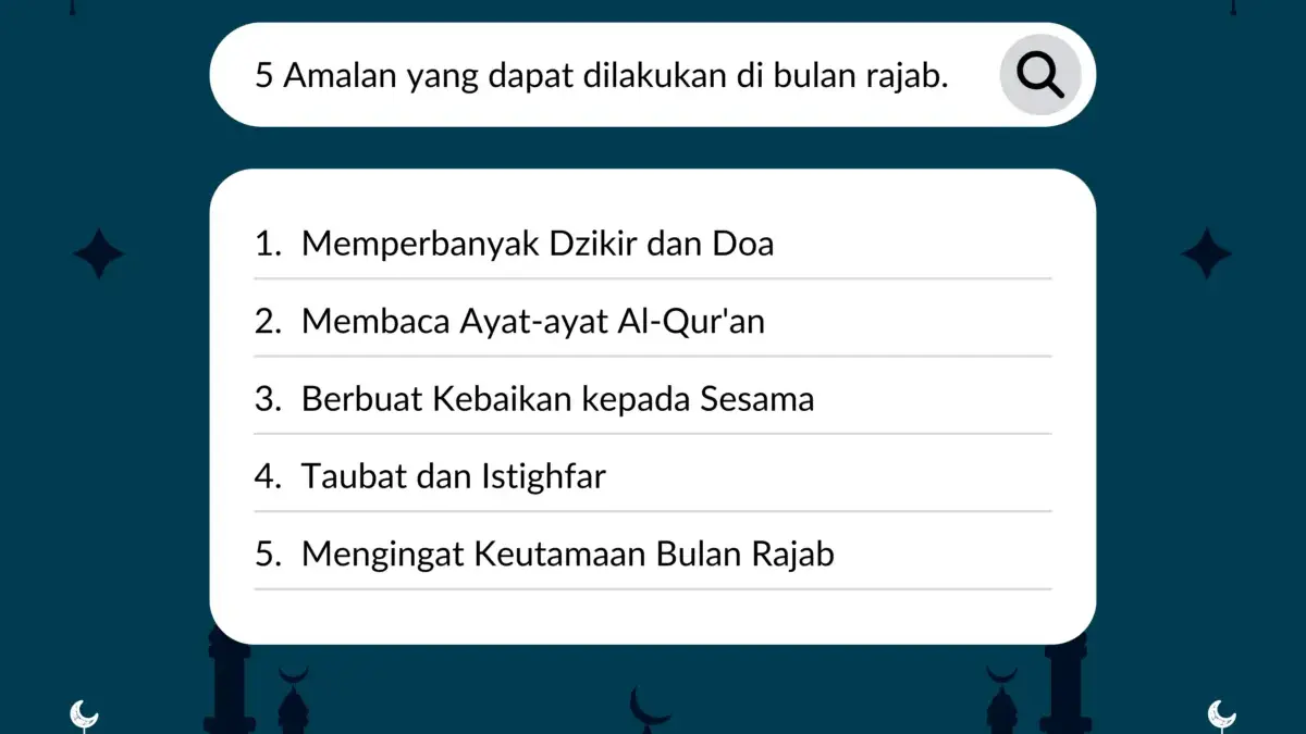 Amalan di bulan rajab