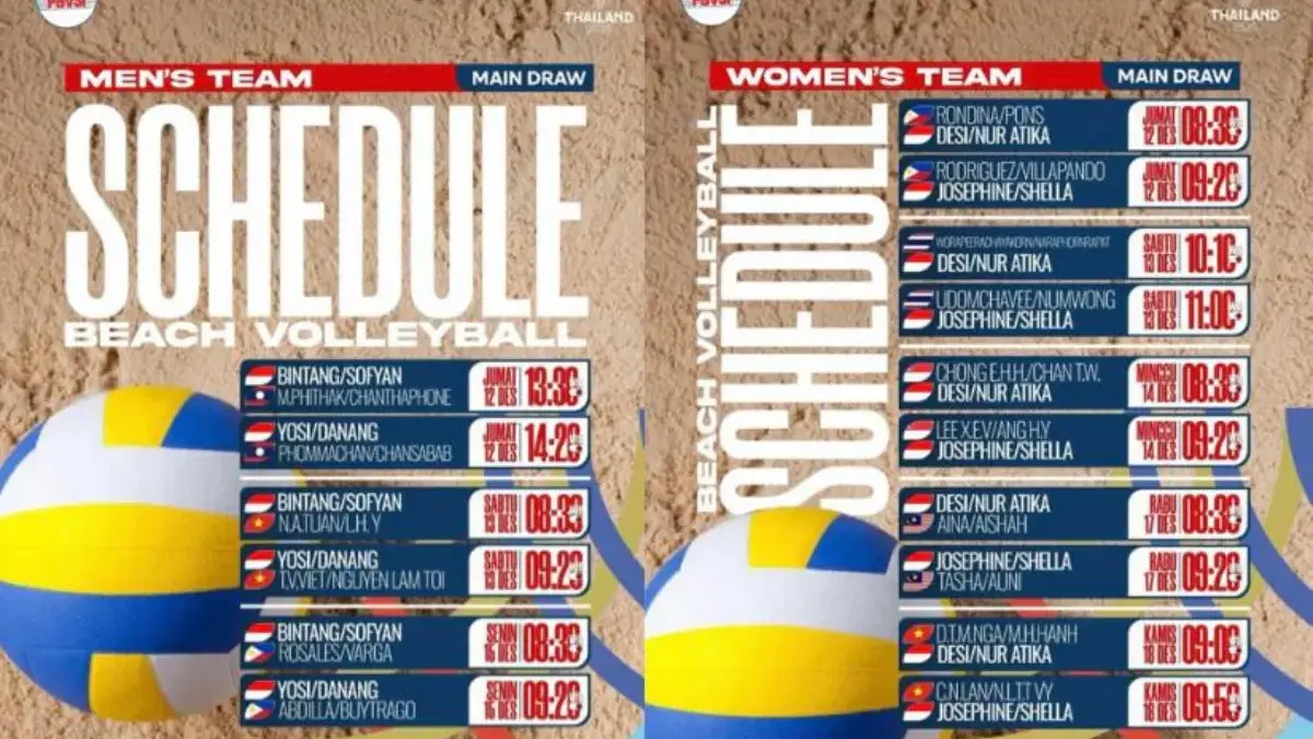 Jadwal voli sea games 2025