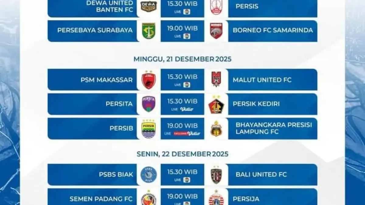 Jadwal dan Tautan Live Streaming BRI Liga 1 2024/25