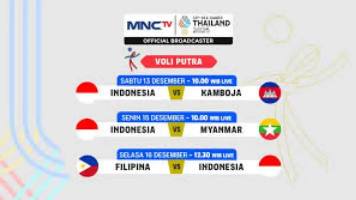Berikut jadwal Timnas Voli Putri Indonesia di SEA Games 2025 jadwal voli putra sea games 2025