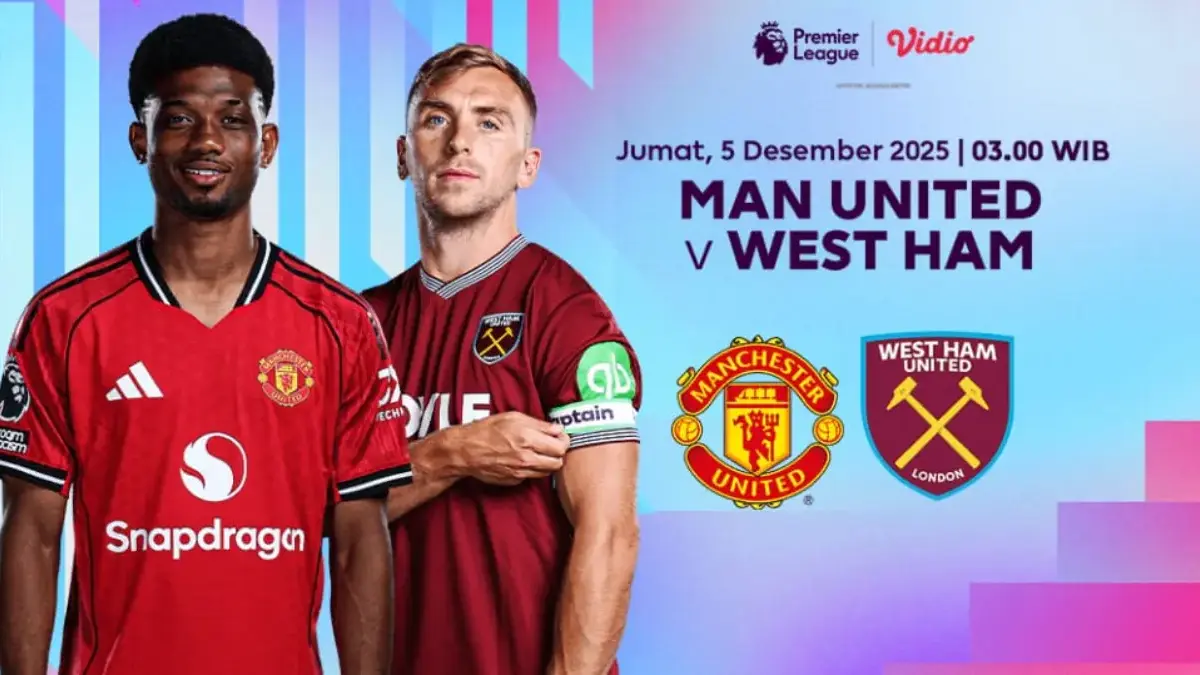 Man United vs West Ham Malam Ini: Prediksi Line-up, Head-to-Head, dan Link Live Streaming Resmi Liga Inggris! Manchester United vs West Ham