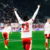 Yan Diomande RB Leipzig di Bundesliga 2025, menjadi incaran Liverpool sebagai calon pengganti Mohamed Salah