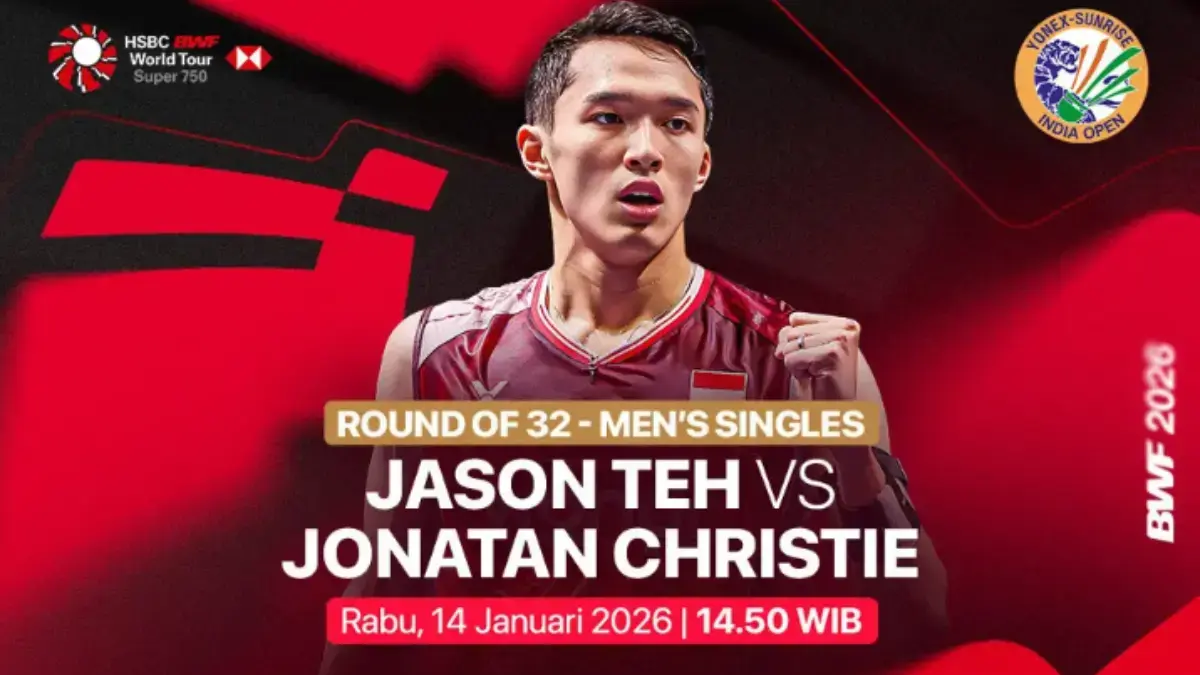 Jadwal Badminton BWF India Open 2026 Hari Kedua 14 Januari, Cek Jam Main dan Live Streaming India Open 2026