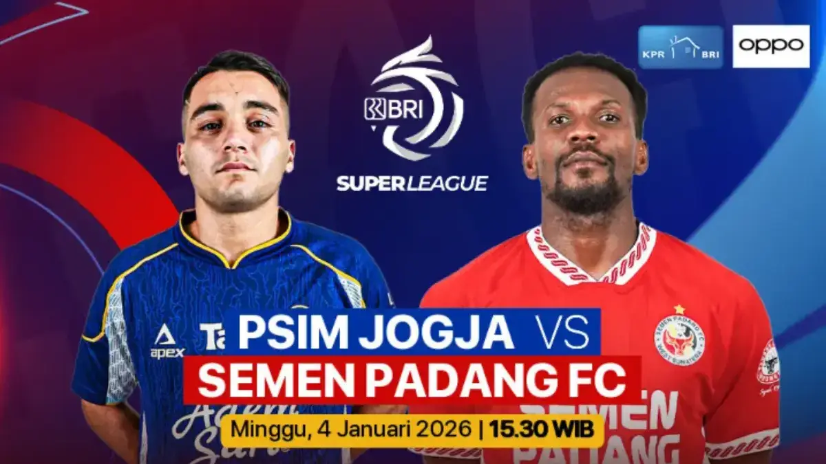 Jadwal PSIM Yogyakarta vs Semen Padang Super League 2026: Prediksi Susunan, Head to Head dan Link Streaming BRI Super League 2025/2026