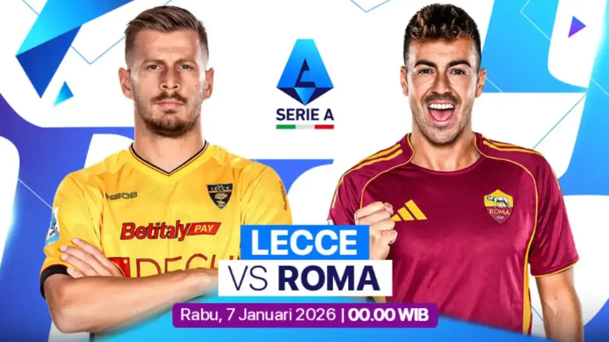 Susunan Pemain, Head to Head dan Prediksi Pertandingan Lecce vs Roma Serie A, 7 Januari 2026 Pukul 00.00 WIB Serie A 2025/2026