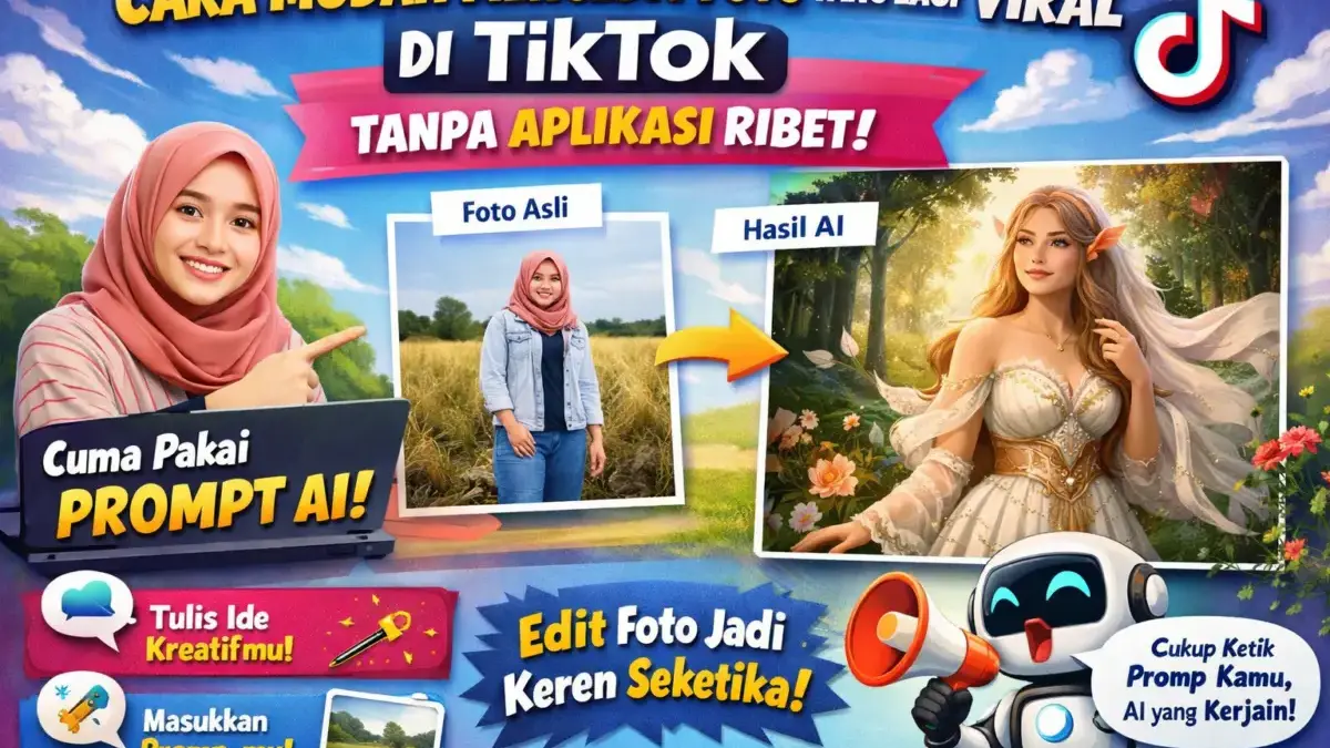 Cara mudah edit foto yang lagi viral di tiktok