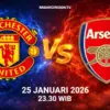 Link Live Streaming Liga Inggris: Arsenal vs Manchester United di Vidio, 25 Januari 2026