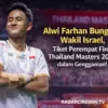 Alwi Farhan Bungkam Wakil Israel, Tiket Perempat Final Thailand Masters 2026 dalam Genggaman!