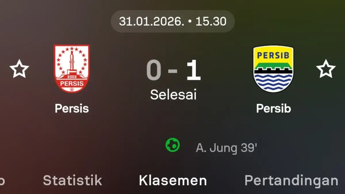 FT : Persis Solo Vs Persib Bandung 0-1, Layvin Kurzawa Belum Jalani Debut, Persib Aman di Puncak Klasemen Sofascore