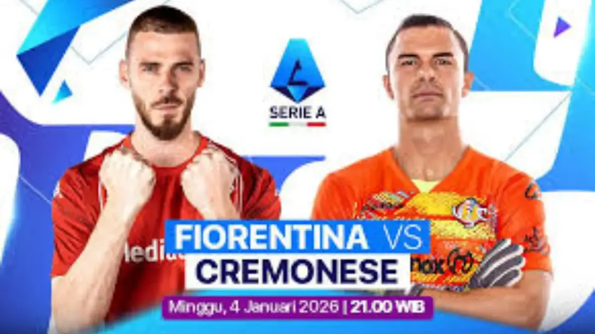 Jadwal pertandingan pekan ke-18 Serie A Italia akan menghadirkan laga Fiorentina vs Cremonese.