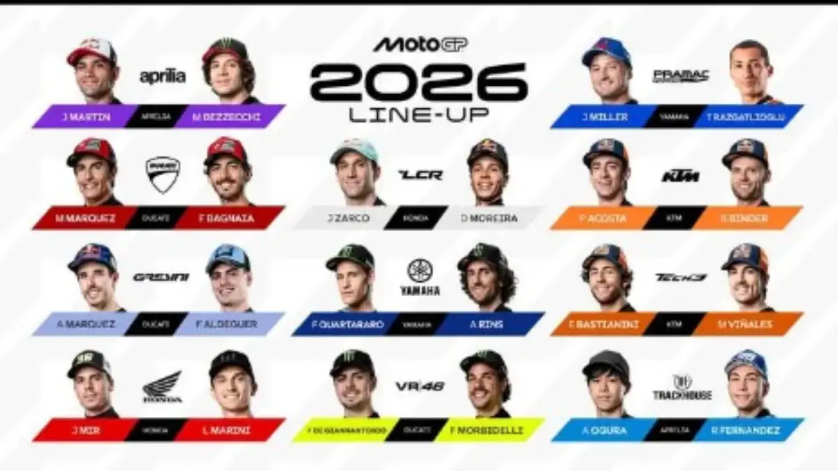 Daftar Lengkap Pembalap MotoGP 2026 Resmi Dirilis, Musim Terakhir Era Mesin 1000 cc daftar pembalap motogp 2026