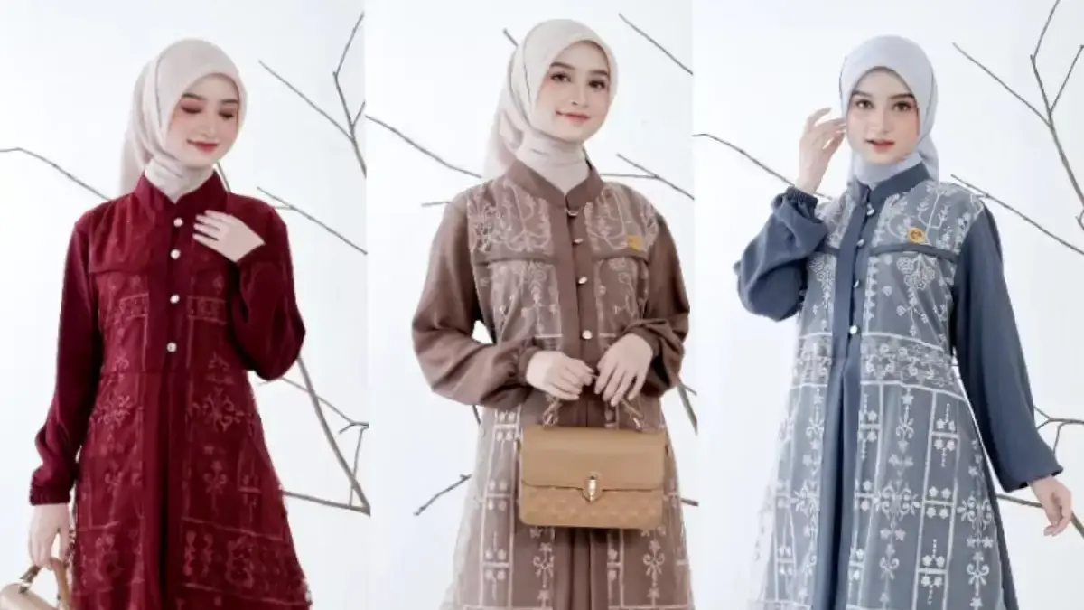 harga gamis rompi lepas