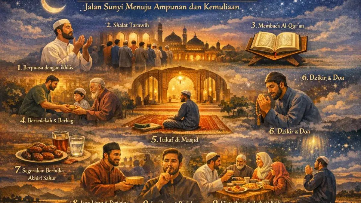 10 Amalan Mulia di Bulan Ramadhan: Jalan Sunyi Menuju Ampunan dan Kemuliaan Amalan Ramadhan