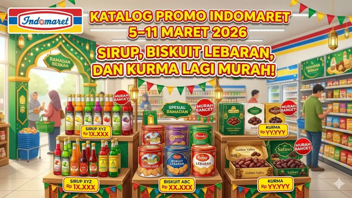 Katalog Promo Indomaret 5–11 Maret 2026, Sirup, Biskuit Lebaran, dan Kurma Lagi Murah! foto