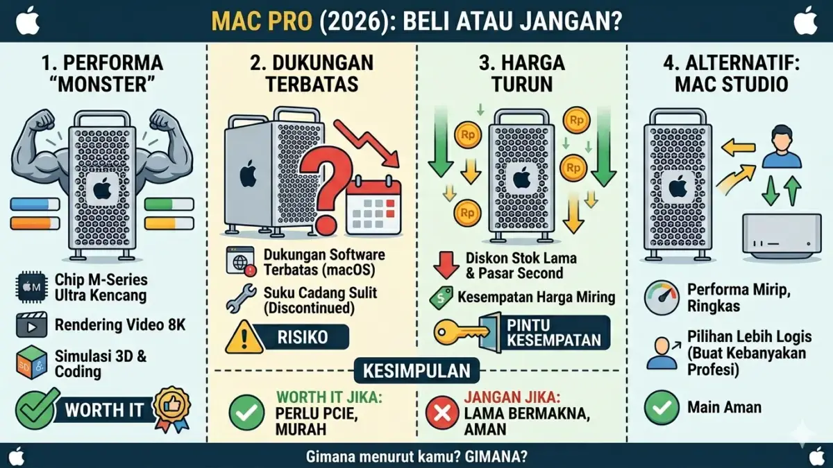Mac Pro Worth It Dibeli atau Tidak Sekarang? Cek Risiko dan Keuntungannya Biar Gak Rugi! Foto