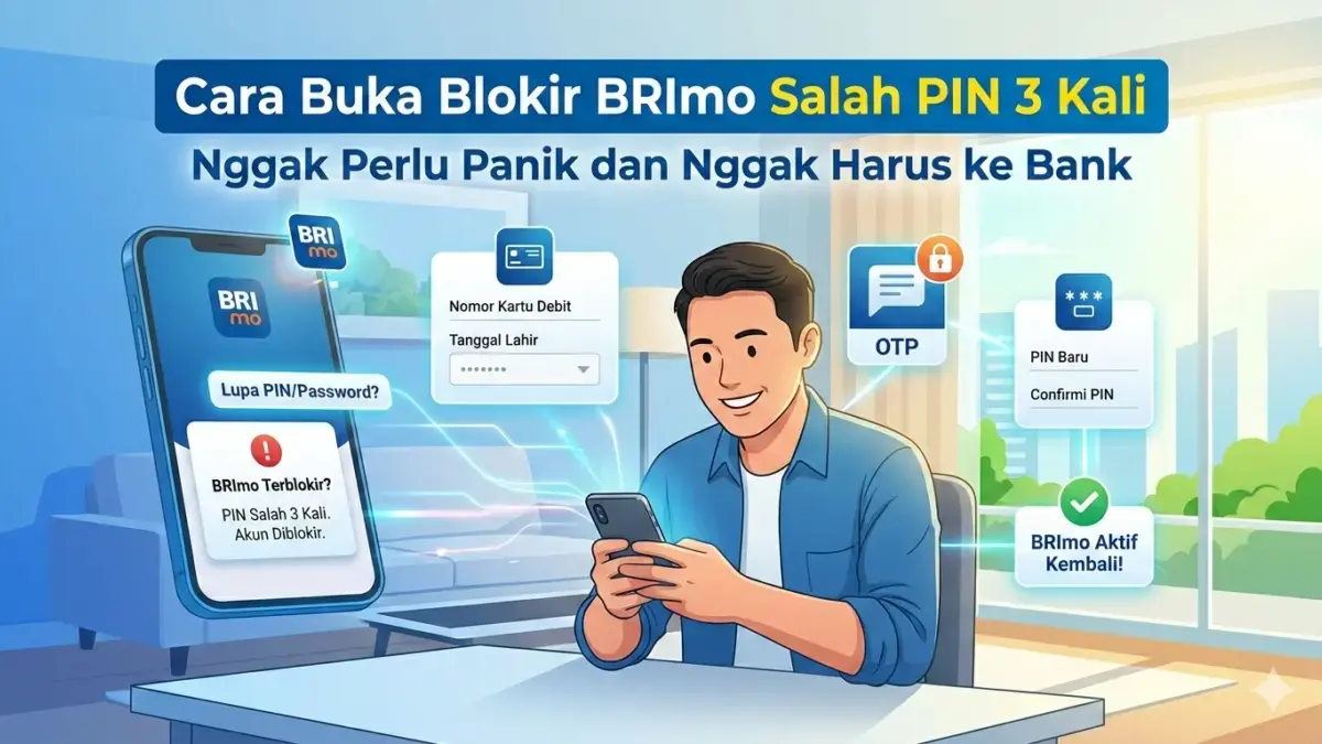 Cara Buka Blokir BRImo Salah PIN 3 Kali, Nggak Perlu Panik dan Nggak Harus ke Bank foto