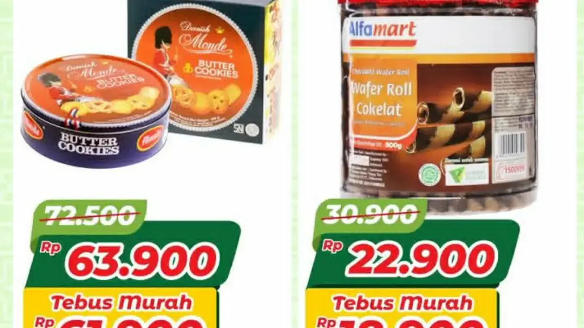 Promo THR Alfamart 13–19 Maret 2026: Monde Butter Cookies dan Wafer Roll Cokelat Diskon Tebus Murah Promo Alfamart