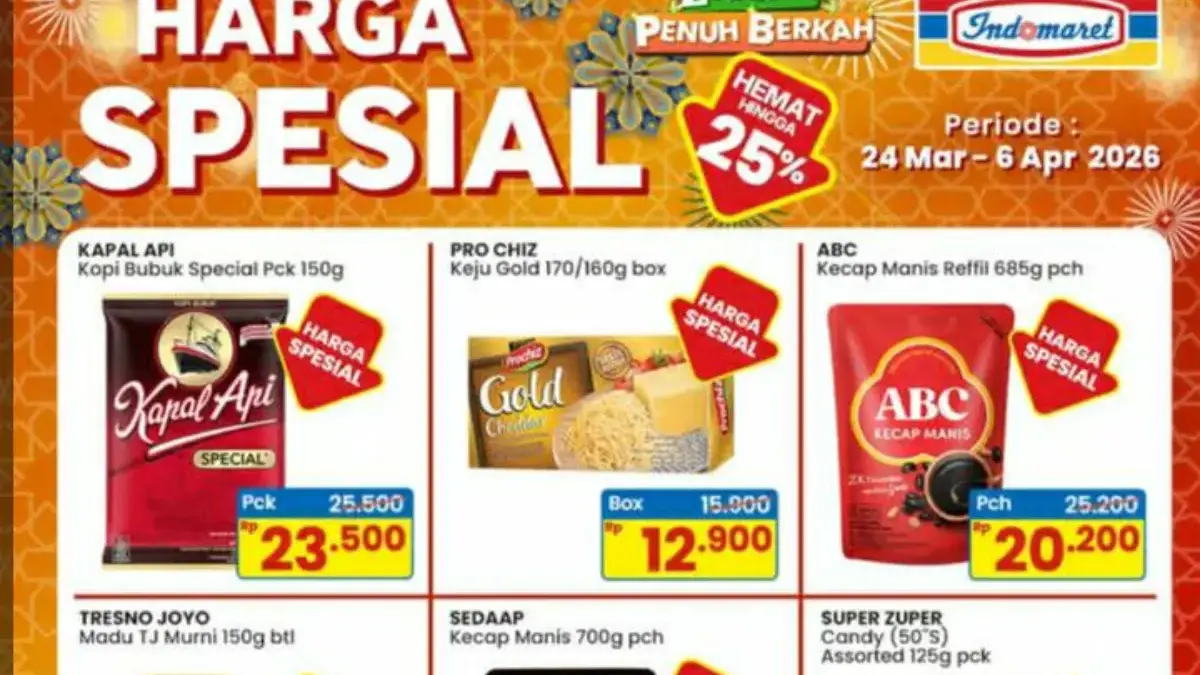Promo Spesial Libur Lebaran Indomaret 24 Maret - 6 April 2026, Diskon Hingga 25% Promo Indomaret