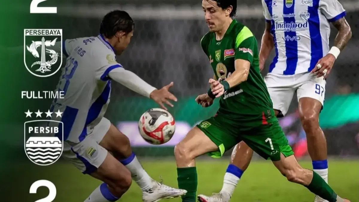 Persebaya Vs Persib Bandung 2-2, Laga Imbang, Persib Masih Kokoh Dipuncak Persebaya