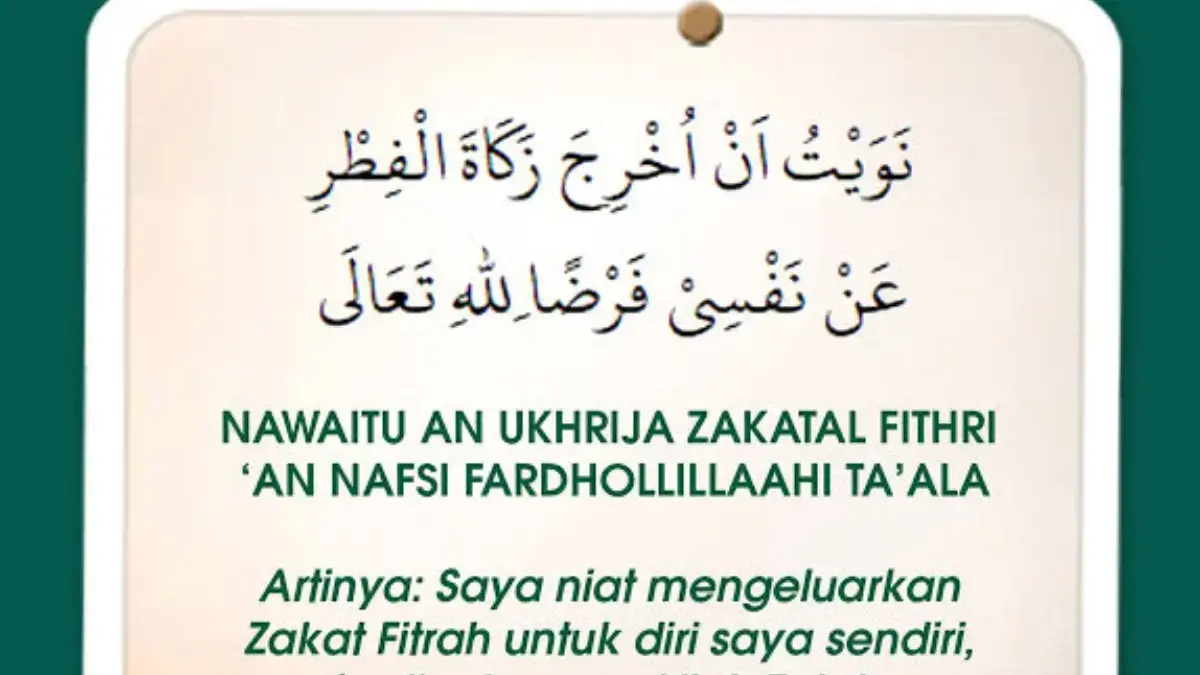 Niat Zakat Fitrah 2026 untuk Diri Sendiri, Istri dan Anak Zakat fitrah