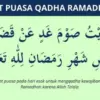 Niat puasa qadha ramadhan