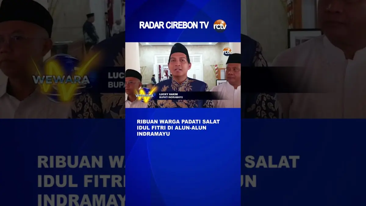 Ribuan Warga Padati Salat Idul Fitri di Alun-Alun Indramayu