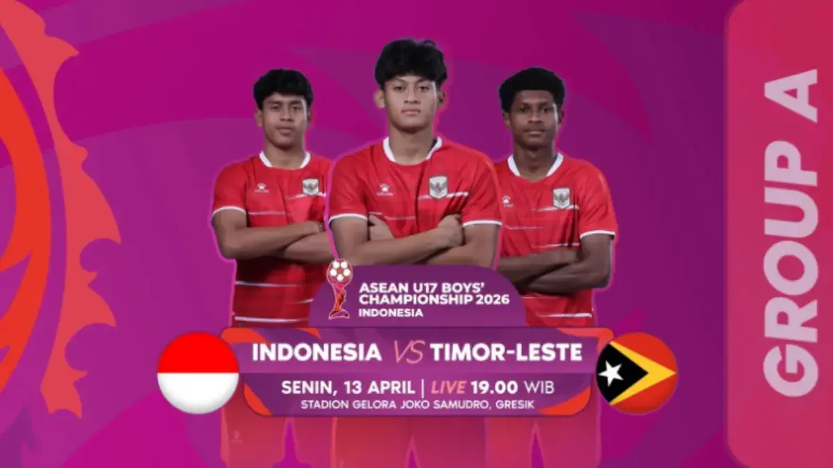Jadwal Piala AFF U17 2026 Hari Ini 13 April: Ada Pertandingan Timnas Indonesia vs Timor Leste Piala AFF U17 2026