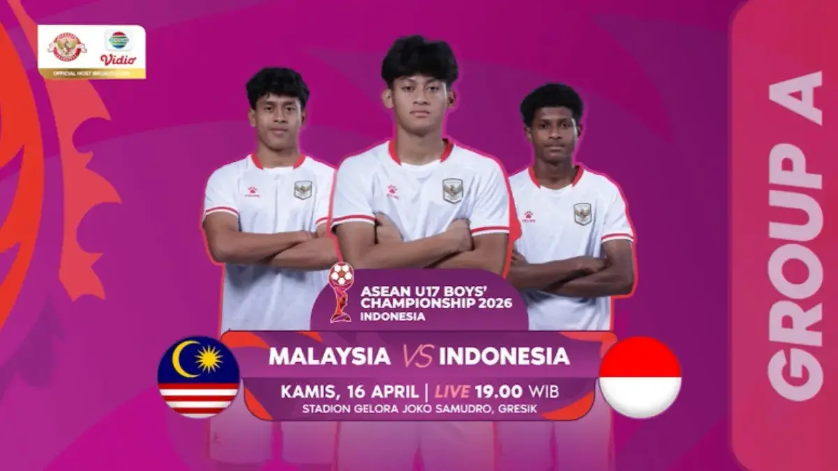 Malam Ini Live di Indoesiar! Siaran Langsung Pertandingan Timnas Indonesia vs Malaysia Piala AFF U17 2026 Piala AFF U17 2026