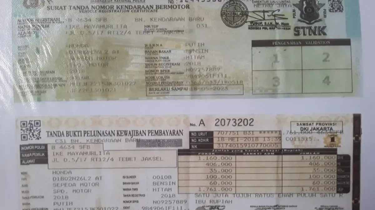 Pajak Kendaraan Tahunan di Jabar Tak Lagi Butuh KTP Pemilik Awal
