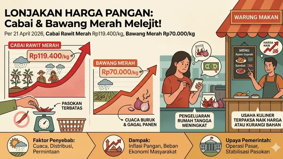 Lonjakan harga bahan pangan kembali terjadi di pasar domestik.